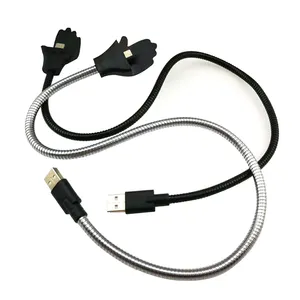 Cable de datos de carga USB Flexible soporte de soporte para teléfono para iPhone