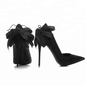 Chine <span class=keywords><strong>pas</strong></span> <span class=keywords><strong>cher</strong></span> <span class=keywords><strong>sexy</strong></span> lady sonia pompes en cuir chaussures à talons hauts pompes avec nœud en gros - Product Image 2