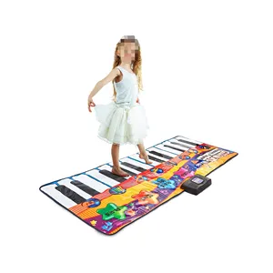 71 "Gigantische Tastatur Playmat Klavier Spiel matte Kinder Elektronische Musik Playmat Bunte Tanz matte-24 Tasten mit Aufnahme, Wiedergabe