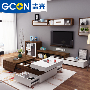 Tavolino da Caffè con Piano Sollevabile e Vano Contenitore, <span class=keywords><strong>Tavolo</strong></span> Centrale Moderno <span class=keywords><strong>in</strong></span> <span class=keywords><strong>Legno</strong></span> per Soggiorno, Arredamento per Piccoli Spazi <span class=keywords><strong>in</strong></span> <span class=keywords><strong>Noce</strong></span> e Bianco - Product Image 5