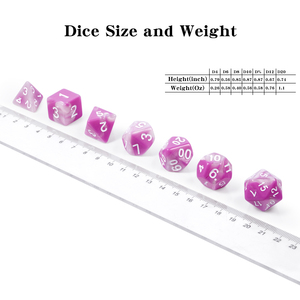Set di Dadi Poliedrici Personalizzati in Acrilico per Giochi da Tavolo D4 D6 D8 D10 D12 D20 <span class=keywords><strong>D</strong></span>% per <span class=keywords><strong>D</strong></span>&<span class=keywords><strong>D</strong></span> e Giochi di Ruolo - Product Image 5