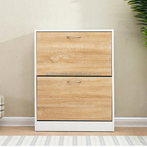 กรอบสีขาวOakประตู<span class=keywords><strong>2</strong></span><span class=keywords><strong>ชั้น</strong></span>ตู้รองเท้า - Product Image 1