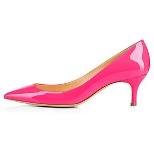 Elegant Classic Women Plus Size Summer Autumn Slip-On <strong>Kitten</strong> <strong>Heels</strong> Fashion Pointed Toe Jelly Color Breathable <strong>Shoes</strong> - Product Image 3