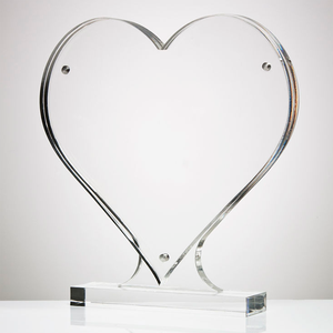 Đôi hai mặt từ rõ ràng <span class=keywords><strong>Acrylic</strong></span> khung ảnh hình trái tim <span class=keywords><strong>Acrylic</strong></span> hình ảnh từ khung cho kỷ niệm ngày cưới - Product Image 2