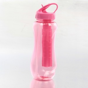 Botella de agua deportiva de plástico con pajita, transparente, nuevo diseño, para verano, 550ML - Product Image 4