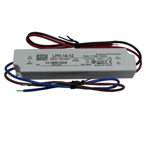 Оригинальный светодиодный трансформатор Mean Well LPH-18-12 12V DC 1.5A IP67 18W