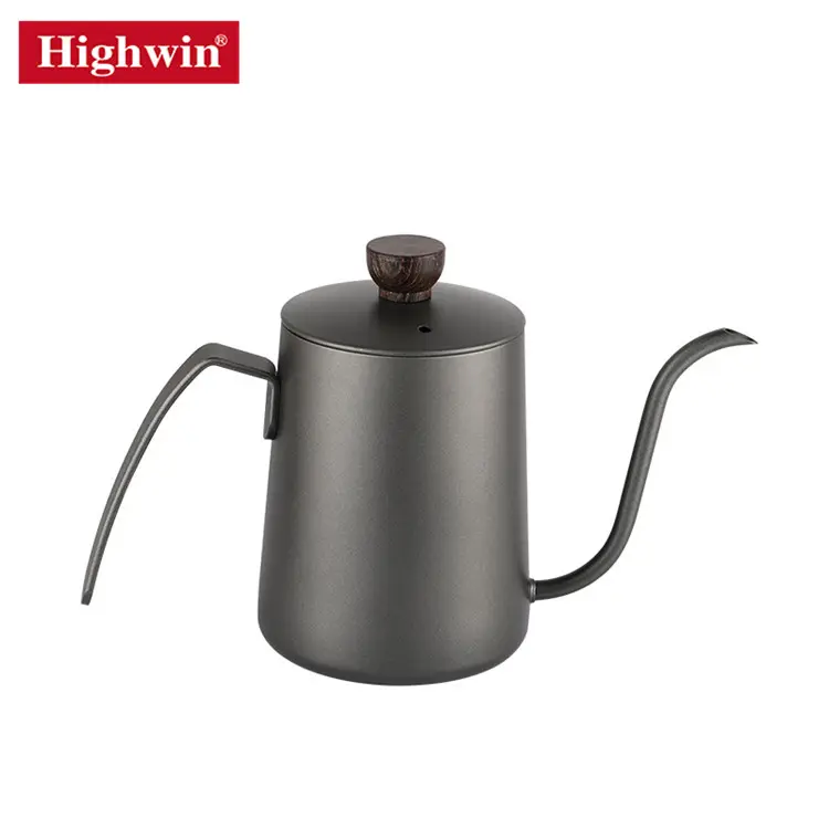 Black Coating Induction Pot Gooseneck Pour Over Coffee Kettle Stainless Steel Coffee Drip Kettle