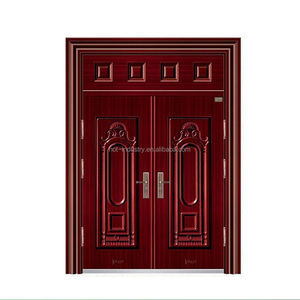 Puerta de entrada de hierro de seguridad de acero, doble puerta de seguridad principal, nuevo modelo - Product Image 3