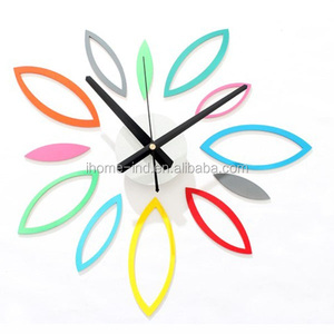 Autoadesivo della parete clock 3d dolce cuore rosso moderno <span class=keywords><strong>orologi</strong></span> <span class=keywords><strong>da</strong></span> parete della Torre Eiffel orologio in tempo - Product Image 4