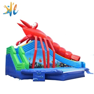 Huale 2019 popular giant inflatable combo dry Slide Locust Slide with gorilla for the kids from Attractions - Product Image 5