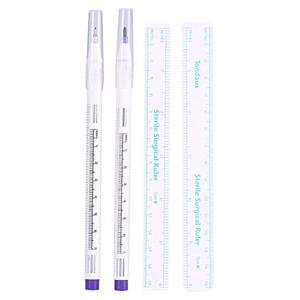 보라색 블루 수술 팁 마커 스킨 마커 펜 문신 펜 종이 통치자 - Product Image 1