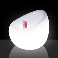 Sofá de barra con luz LED que cambia de color, decoraciones de muebles iluminadas impermeables, plástico convertible para uso hospitalario, 16 colores