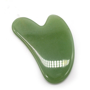 Pierre de jade Aventurine verte Outil de massage Gua Sha Outil Guasha pour le massage de la peau du visage et du corps pour les toxines Prévient les rides Spa - Product Image 6