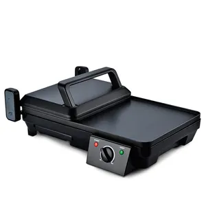 2000W 2-In-1 Elektrische Panini Plancha Grill Voor Thuisgebruik