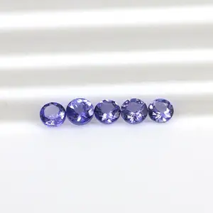 3mm round natural tanzanite gemstone