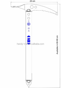 แกนน้ำแข็งเหล็กสำหรับการปีนเขาการปีนเขาการปีนเขาพร้อมที่จับอลูมิเนียมอัลลอยด์และได้รับการรับรองจาก CE - Product Image 2