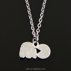 Aleación Collar de plata Retro Pac Man 80's Arcade juego collar colgante collar joyería de <span class=keywords><strong>moda</strong></span> - Product Image 2
