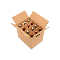Wellpappe-Versandkarton für 12 Wein- und Bierflaschen