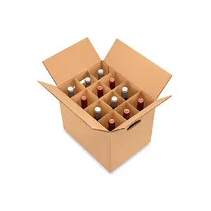 Corrugated Paper Cardboard 12 Bottle Wine Beer Shipping Carton Box