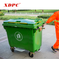 Poubelle à roulettes en plastique pour extérieur, meilleur prix en Chine, 660l avec quatre roues