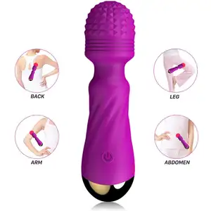 Vibromasseur électrique de massage corporel sans fil jouets sexuels fille vidéo baguette de massage 20 fréquences pour la récupération thérapeutique complète du corps