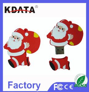 USB 2.0 Logo Personnalisé Lecteur Flash Avec De Noël Santa Claus Forme - Product Image 1