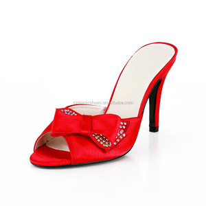 rosso elegante ciabatte tacco - Product Image 1