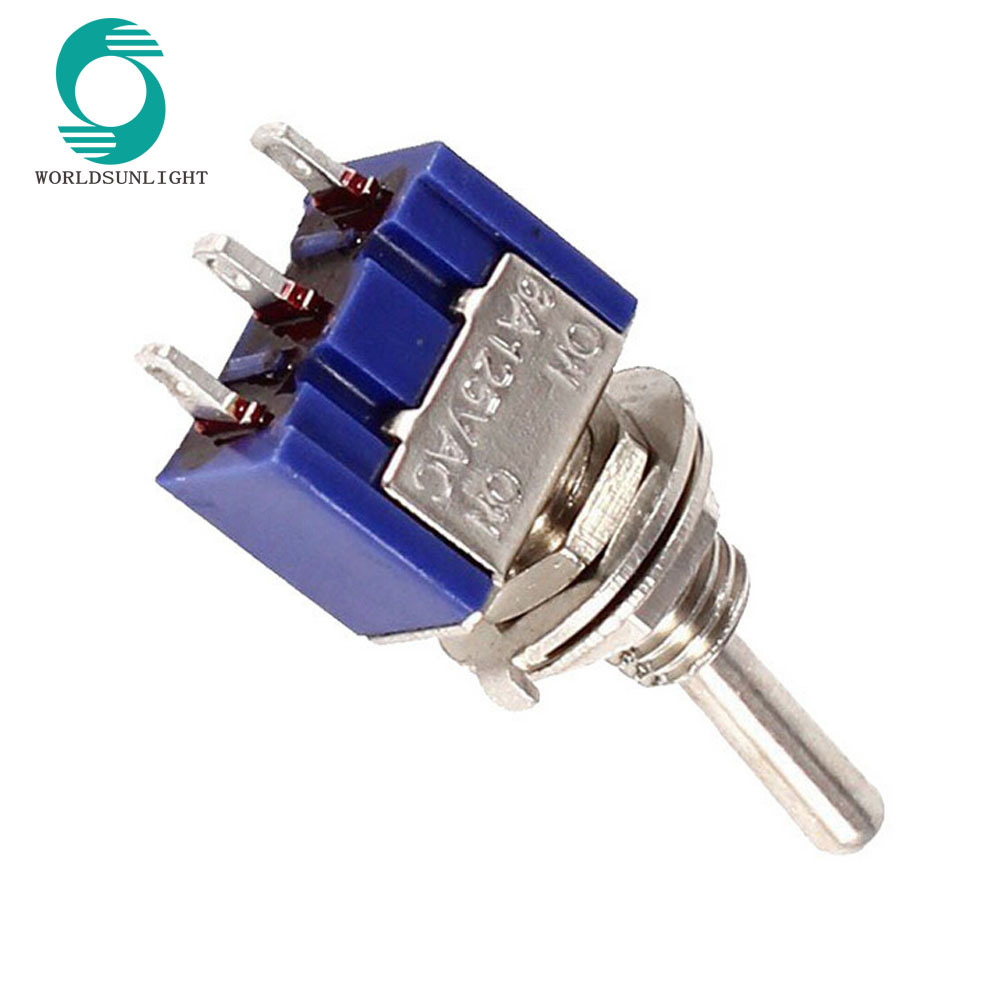 HUAREW 10x SPDT Mini-Kippschalter MTS-102 – 3 Pins, ON-ON, 6A/125V, 3A/250V, Für Auto, Boot, Arduino