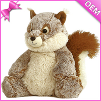 Jouets en peluche d'écureuil mignon et gras de 10 pouces pour enfants, jouet en peluche d'écureuil, animal en peluche d'écureuil