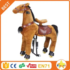 Funtoys thông tin phản hồi Tốt sang trọng riding horses đồ chơi, cơ khí horse ride đồ chơi, ngựa đi bộ toy cho bên