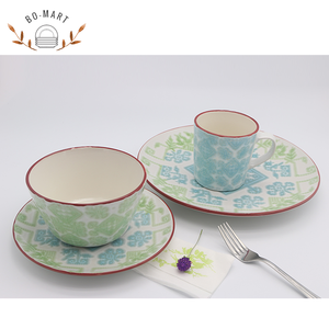 Meilleure Qualité Deux Tons Vitrage Pas Cher Plaque En Grès Ensembles Ensembles <span class=keywords><strong>De</strong></span> <span class=keywords><strong>Vaisselle</strong></span> - Product Image 1