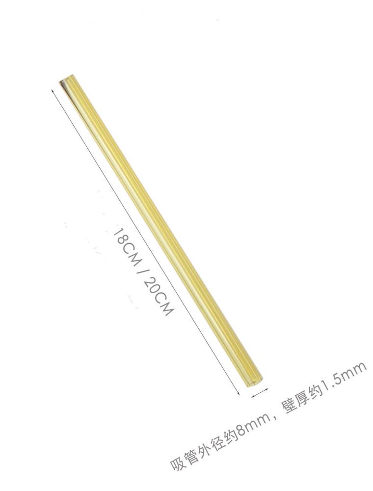 Customized color heat resistant long straight glass decorative drinking straws