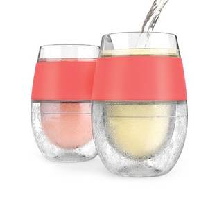 Service de <span class=keywords><strong>verres</strong></span> à vin à <span class=keywords><strong>Double</strong></span> <span class=keywords><strong>paroi</strong></span> de ml, avec manches en Silicone, de très grande capacité - Product Image 3