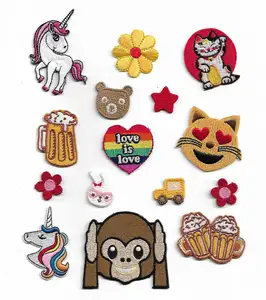 Khuyến Mãi Thân Thiện Với Môi Tính Năng Dễ Thương Stickers Thêu Cartoon Patches Cho Quần Áo Trẻ Em