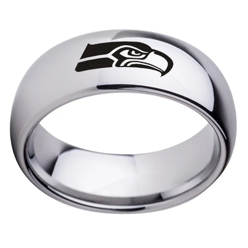 Seattle seahawks NFL fan rings custom pattern logo ring
