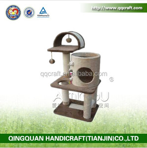 QQPET Luxury <strong>Cat</strong> Tree <strong>Castle</strong> <strong>Cheap</strong> Sisal <strong>Cat</strong> Post Furniture <strong>Cat</strong> Scratching Tree - Product Image 3