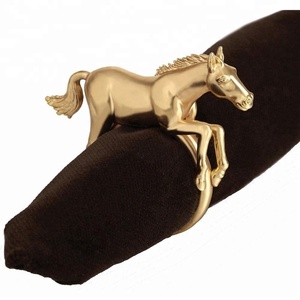 Nouveautés 2021 Décoration <span class=keywords><strong>de</strong></span> mariage Animal Cheval Or rose Anneaux <span class=keywords><strong>de</strong></span> <span class=keywords><strong>serviette</strong></span> - Product Image 2