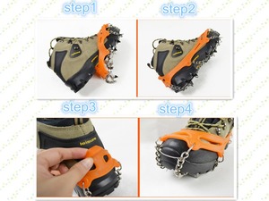 YTD YTD-014 <span class=keywords><strong>Ramponi</strong></span> Unisex in Metallo ad Alto Contenuto di Manganese Anti-Neve con Suola in Acciaio Inossidabile per Scarpe da Montagna - Product Image 6