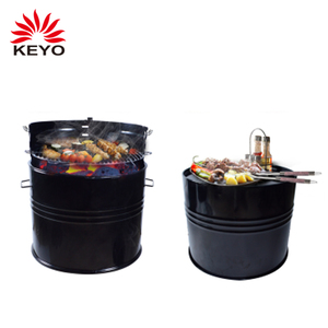 Grill à <span class=keywords><strong>charbon</strong></span> <span class=keywords><strong>de</strong></span> <span class=keywords><strong>bois</strong></span> <span class=keywords><strong>de</strong></span> grande taille pour l'extérieur, 5 en 1, fumoir, barbecue, grill à fût pour l'extérieur, la cour - Product Image 4