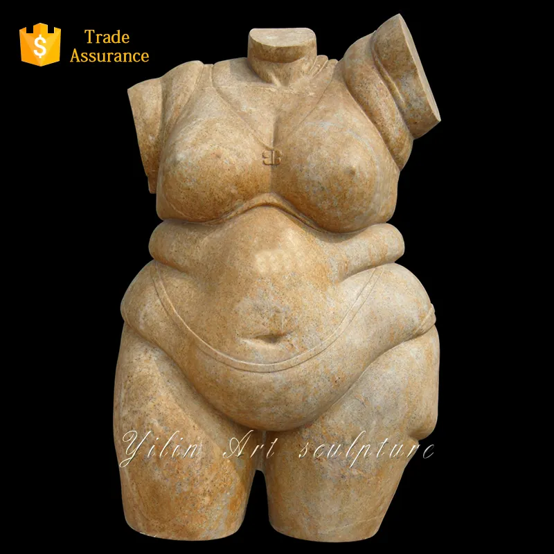 Pedra abstrata escultura com mulher gorda