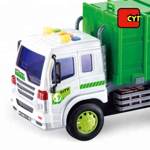 Modellino in Scala 1:16 di <span class=keywords><strong>Camion</strong></span> della <span class=keywords><strong>Spazzatura</strong></span> Verde a Inerzia, Giocattolo per Bambini - Product Image 2