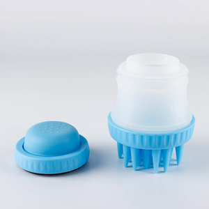 Pet <strong>Dog</strong> <strong>Bath</strong> and Massage Brush Pet Scrubber Shampoo Dispenser Pet Cleaning Device <strong>Dog</strong> Washer With Silicone Brush Bristle - Product Image 3