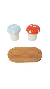 Ensemble de pots à épices en céramique au <span class=keywords><strong>design</strong></span> mignon de champignon, salière et poivrière - Product Image 4