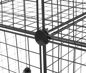 Cubes de <span class=keywords><strong>rangement</strong></span> en fil métallique DIY, 20 pièces, pour placard, jouets, livres, vêtements, cages pour animaux de compagnie, cubes modulaires en métal, organisateur - Product Image 5