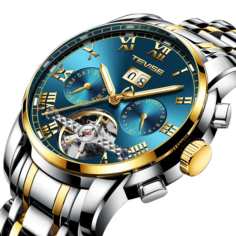 Automatic Watch With A Waterproof Men's Leisure Watch,Hot Selling Watch have A Tourbillon Function For Tevise New Style Brand