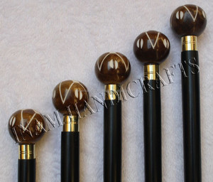 Resin <b>Ball</b> Handle Walking <b>Sticks</b>, Wooden Walking Canes, Black Antique Walking <b>Sticks</b> and Canes, Elderly Wooden Walking <b>Sticks</b> - Product Image 1