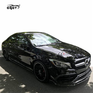 Kit de carrosserie en fibre de carbone, 4 pièces, haute qualité, pour <span class=keywords><strong>Mercedes</strong></span> Benz classe CLA CLA45 A et <span class=keywords><strong>mg</strong></span>, jupes latérales avant et arrière et becquet d'aile - Product Image 3