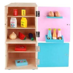 Grande Regalo di Gioco In Miniatura Per Bambini Pretend Gioca <span class=keywords><strong>Giocattolo</strong></span> Per Bambini In Legno <span class=keywords><strong>Frigorifero</strong></span> - Product Image 2