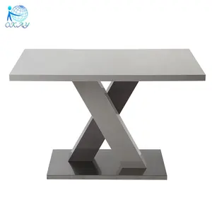 Nhà Máy Giá Bàn Ăn Hiện Đại <span class=keywords><strong>X</strong></span> Hình Dạng Chân Bàn Ăn Bàn Ăn Bộ Phòng - Product Image 1