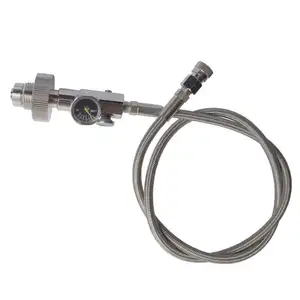 Paintball Din Fill Refill Station HPA Filling Station with 10'" or 36" Braided High Pressure Hose